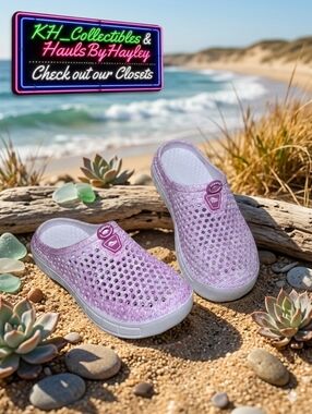 Kauai Pink Space Dye Perforated Clogs Mules Women's Size 39 (Fits US 8.5)